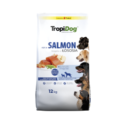 TropiDog Premium – średnie i duże rasy z łososiem 12kg